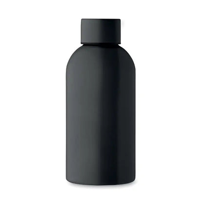 Sticlă cu un singur perete 500 ml din plastic negru mat cu capac negru asortat