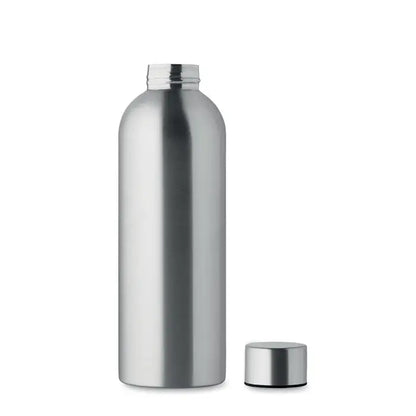 Sticla cu un singur perete 750 ml este o sticla cilindrica argintie din aluminiu cu capac cu filet asortat