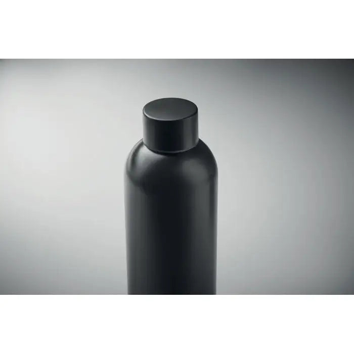 Sticlă cilindrică neagră mată cu un singur perete și capac asortat 750 ml pentru băuturi
