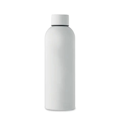 Sticlă cu un singur perete 750 ml albă mată cu capac asortat din material rezistent la uzură