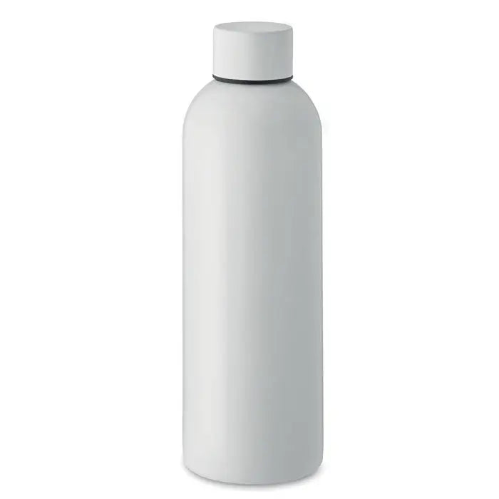 Sticlă cu un singur perete 750 ml, termos mat alb cu capac înfiletabile alb, izolat și durabil
