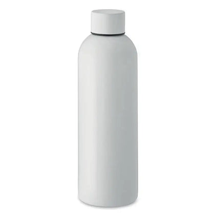Sticlă cu un singur perete 750 ml, termos mat alb cu capac înfiletabile alb, izolat și durabil