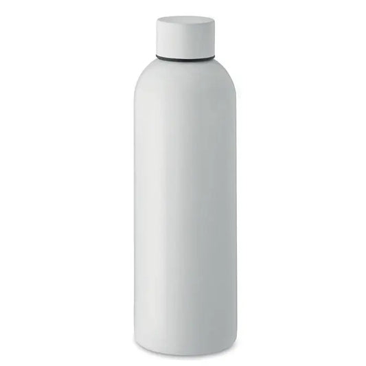 Sticlă cu un singur perete 750 ml, termos mat alb cu capac înfiletabile alb, izolat și durabil