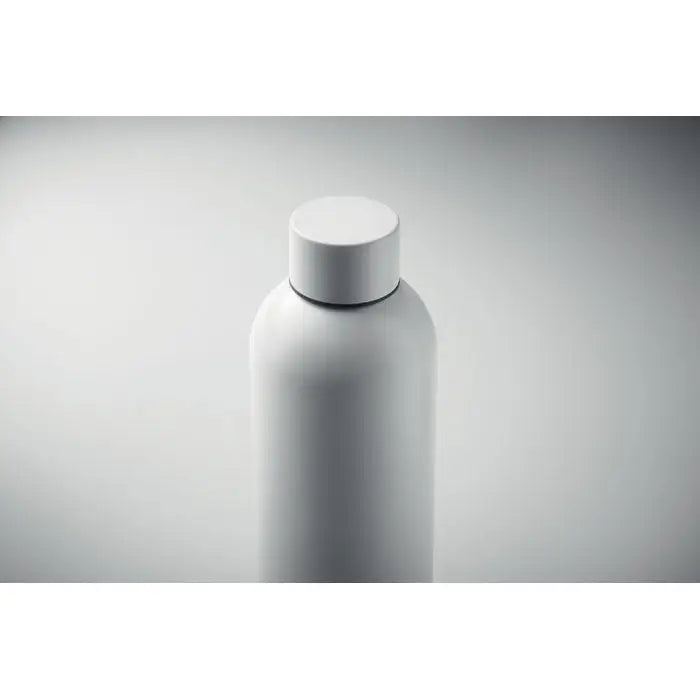 Sticla cu un singur perete 750 ml albă cilindrică cu capac alb și design minimalist pentru apă