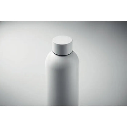 Sticla cu un singur perete 750 ml albă cilindrică cu capac alb și design minimalist pentru apă