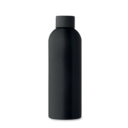 Sticlă cu un singur perete 750 ml în finisaj mat negru cu capac filetat asortat din material durabil