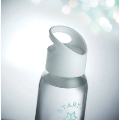 Sticlă de sticlă 470ml cu capac alb ergonomic cu mâner integrat pentru băut apă