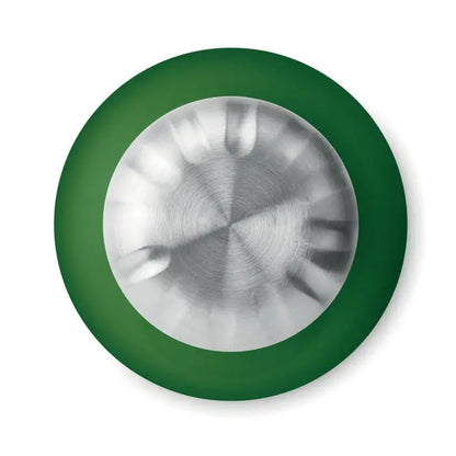 Inel verde circular cu centru metalic argintiu periat pentru sticla de sticla 650ml
