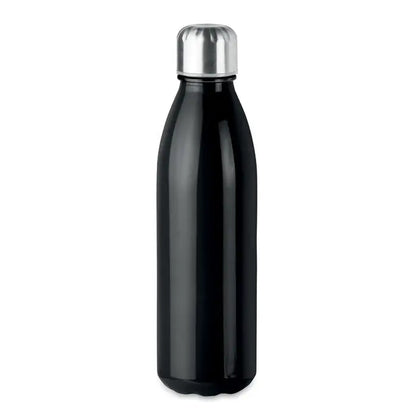 Sticla de sticla 650ml sticla de apa neagra din otel inoxidabil cu capac argintiu de infiletat