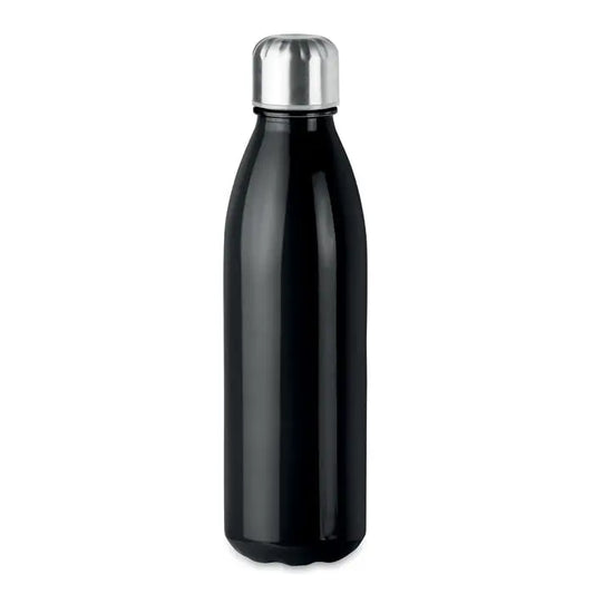 Sticla de sticla 650ml sticla de apa neagra din otel inoxidabil cu capac argintiu de infiletat