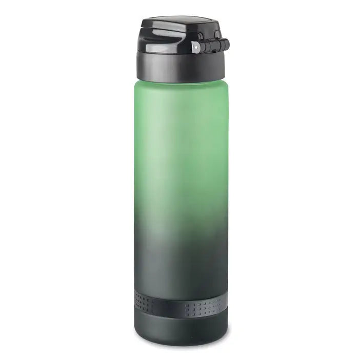 Sticla de apa sport rpet 1l cu izolatie, culoare verde gradient si capac negru cu clapeta