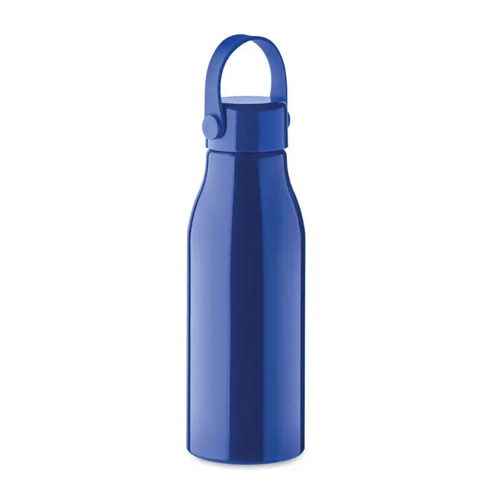 Sticla de baut din aluminiu albastru royal cu capac abs si maner asortat 650 ml personalizabila