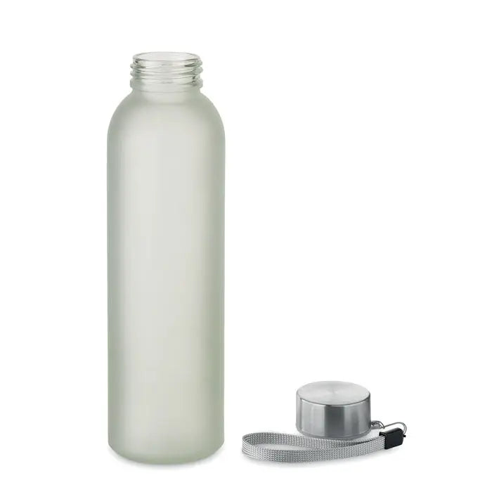 Sticla de sublimare din sticla 500ml cu capac argintiu si bratara asortata din sticla mata