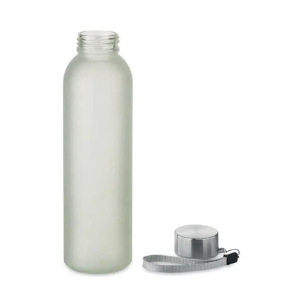 Sticla de sublimare din sticla 500ml cu capac argintiu si bratara asortata din sticla mata
