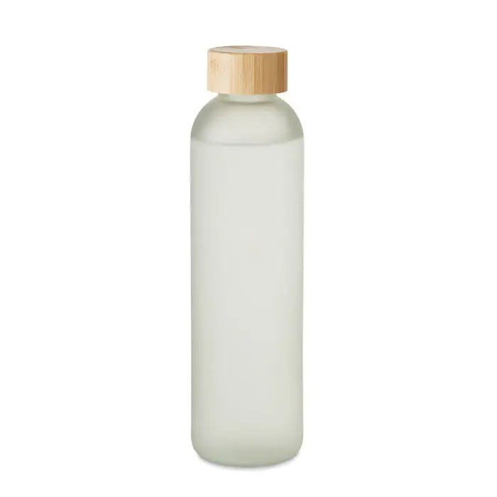 Sticla de sublimare din sticla 650ml cu capac din lemn natural si sticla mata pentru apa