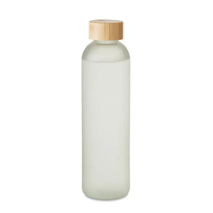 Sticla de sublimare din sticla 650ml cu capac din lemn natural si sticla mata pentru apa