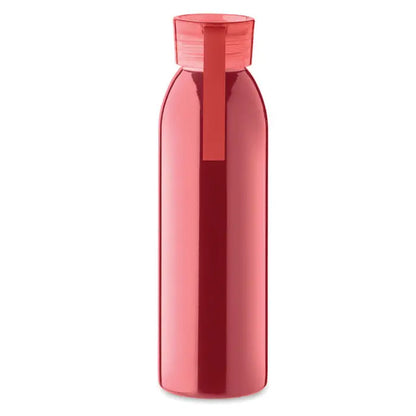 Sticla din otel inoxidabil 650ml, roz translucid, cu capac si maner integrat, eleganta si practica