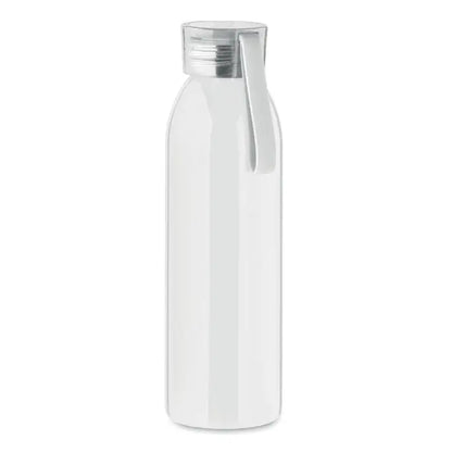 Sticla din otel inoxidabil 650ml alb cu capac argintiu cu filet si maner integrat pentru bauturi