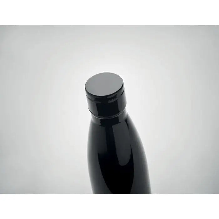Sticla termometru 500ml neagra din otel inoxidabil cu finisaj mat pentru monitorizarea temperaturii lichidelor