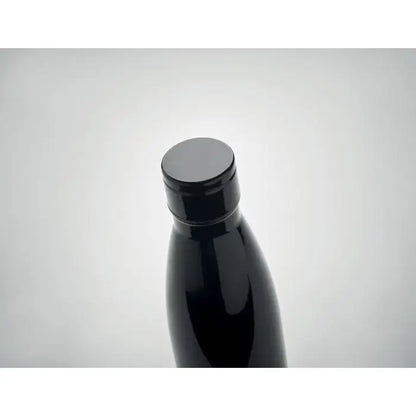 Sticla termometru 500ml neagra din otel inoxidabil cu finisaj mat pentru monitorizarea temperaturii lichidelor