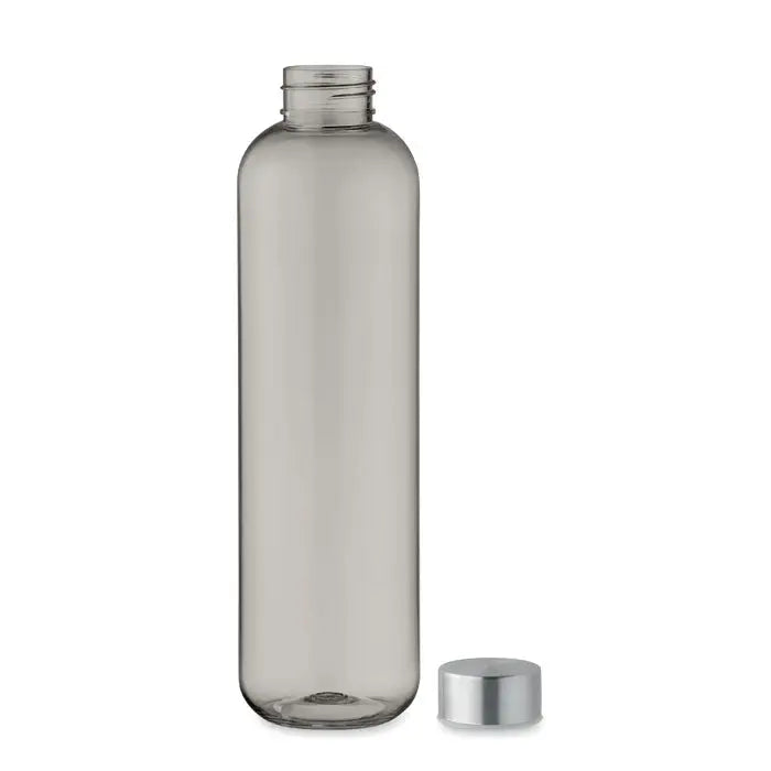 Sticlă tritan 1l transparentă cu capac metalic argintiu pentru utilizare zilnică