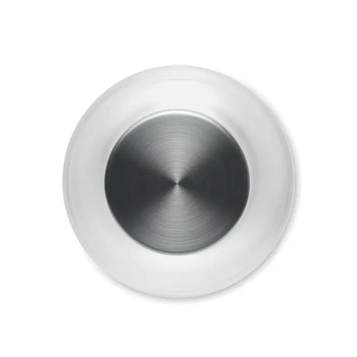 Lumină de plafon rotundă încastrabilă sticla tritan 1l cu centru metalic periat și margine albă mată