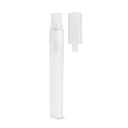 Stilo de curatare pentru maini in recipient spray transparent din plastic cu capac si duza alba