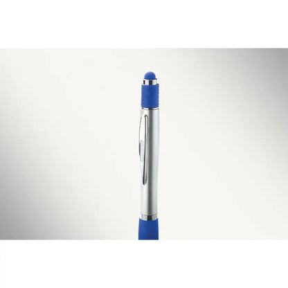 Stilou stilo spinner, stilou argintiu si albastru cu grip texturat pentru scris confortabil