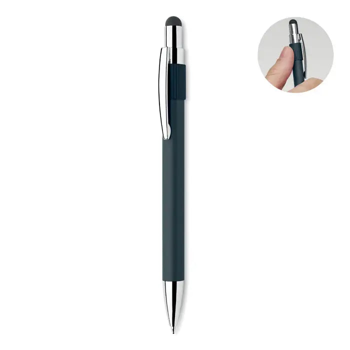 Stilou stilo spinner stilou stilou mat teal închis cu accente metalice argintii și vârf retractabil