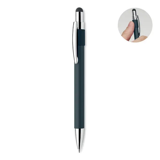 Stilou stilo spinner stilou stilou mat teal închis cu accente metalice argintii și vârf retractabil