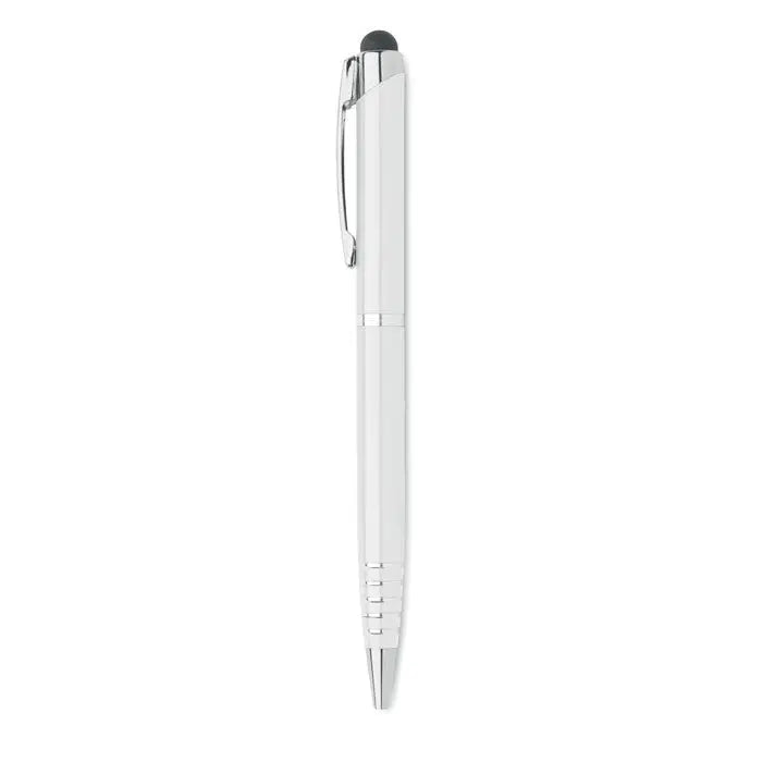 Stilou stilou stilou metalic argintiu cu design minimalist si varf negru pentru scris precis