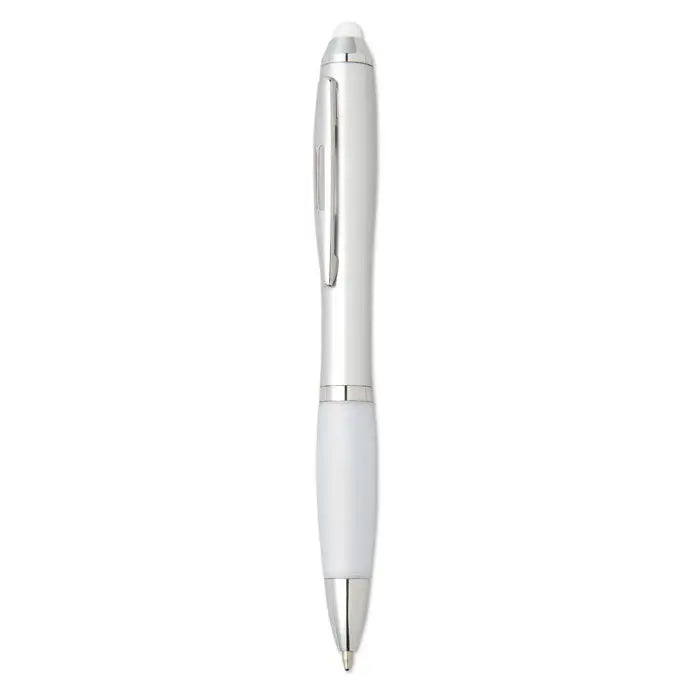 Stilou stilou stilou stilou stylus argintiu si alb cu design modern si accente metalice elegante