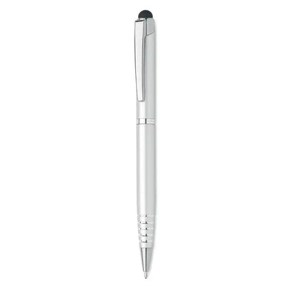 Stilou stilou stilou penita metalica argintie cu design modern si grip texturat pentru scris precis