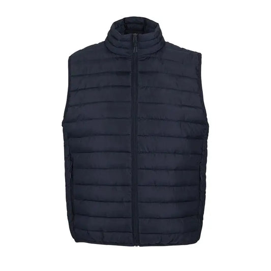 Vesta bodywarmer pentru bărbați stream men, bleumarin închis, matlasată, cu guler înalt și fermoar frontal