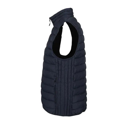 Vestă bodywarmer pentru bărbați stream men albastru închis, matlasată, cu guler înalt și fermoar frontal