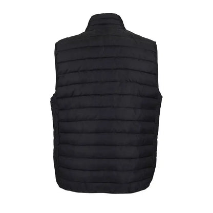 Vesta matlasata neagra pentru barbati stream men cu guler inalt si cusaturi orizontale