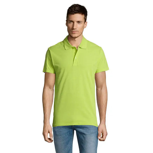Tricou polo bright lime green pentru bărbați cu mâneci scurte din bumbac 170g summer ii men polo