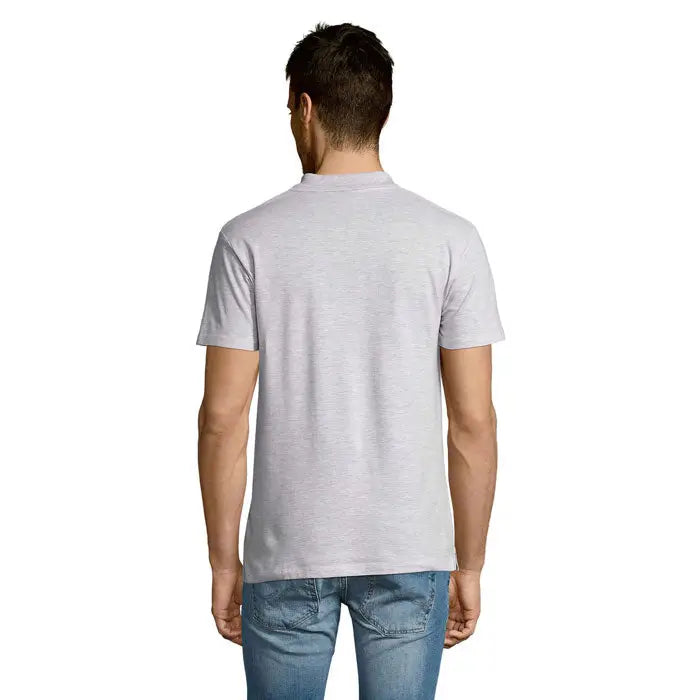 Tricou polo bărbați summer ii men ușor gri cu mâneci scurte și țesătură subtilă de 170g