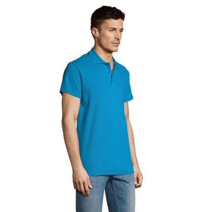 Tricou polo bărbați summer ii men turcoaz vibrant mânecă scurtă guler clasic material 170g