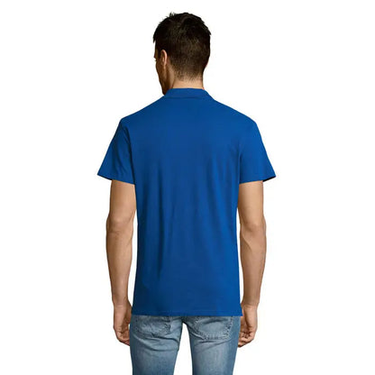 Tricou polo bărbătesc summer II men polo 170g royal albastru închis cu mânecă scurtă și guler clasic din material solid