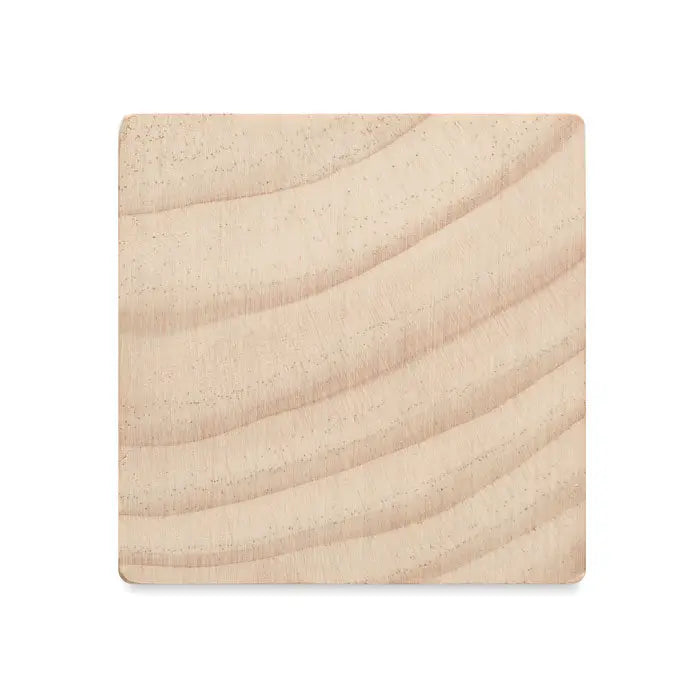 Suport de birou din lemn natural cu finisaj bej deschis si texturi ondulate subtile cu kit de seminte