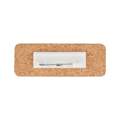 Spate rectangular suport eticheta cu numele din pluta alb plastic si ac de siguranta metalic