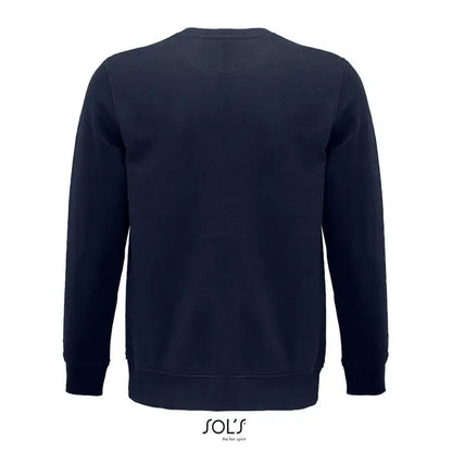 Sweat comet unisex 280 este un sweatshirt bleumarin cu guler rotund si maneci cu mansete din material tricotat
