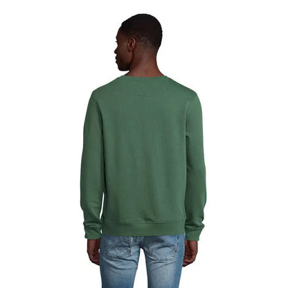 Sweat comet unisex 280 olive green crewneck sweatshirt with ribbed cuffs and hem in solid color