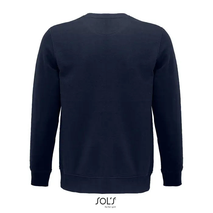 Bluză navy albastru inchis sweat comet unisex 280 cu guler rotund și manșete și tiv striat din material groasă