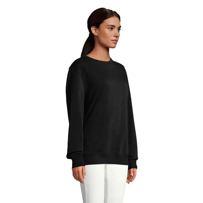 Bluză unisex oversize neagră SWEAT COMET 280 din bumbac ideală pentru confort și stil casual