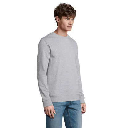 Sweat comet unisex 280 heather gray sweatshirt cu mâneci lungi și guler rotund din bumbac moale