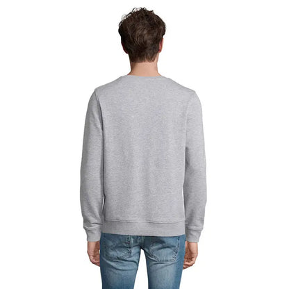 Sweat comet unisex 280 heather gray sweatshirt with ribbed cuffs and hem in crewneck style