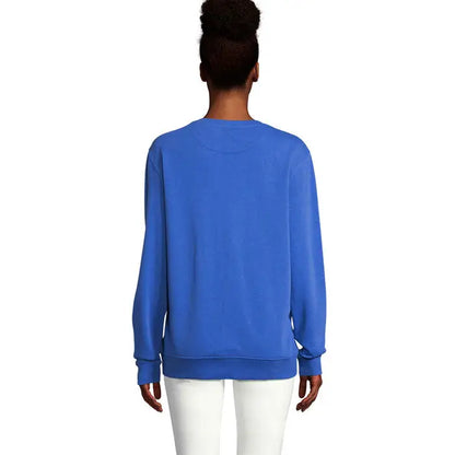 Bluza unisex sweat comet 280 albastru regal vibrant cu mâneci lungi și finisaje tricotate din bumbac