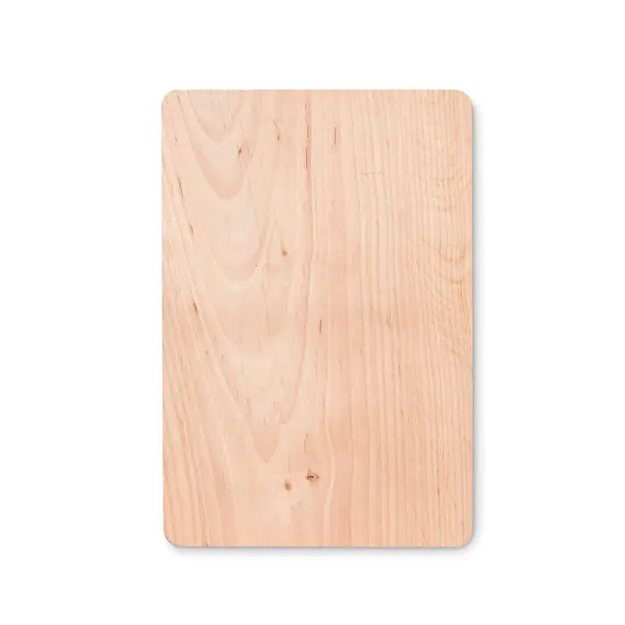 Tabla mare de taiere din lemn deschis la culoare cu textura naturala si margini rotunjite pentru bucatarie